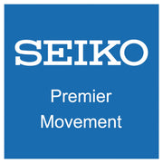 Seiko Mai Modern Rotating Bezel Alarm Clock in Blue and Gold #QHE207GLH
