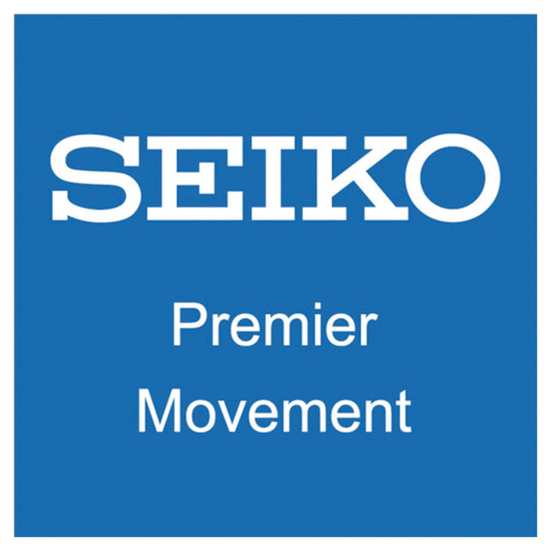 Seiko Mai Modern Rotating Bezel Alarm Clock in Blue and Gold #QHE207GLH