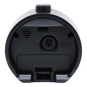 Seiko Mai Modern Rotating Bezel Alarm Clock in Metallic Black #QHE207KLH