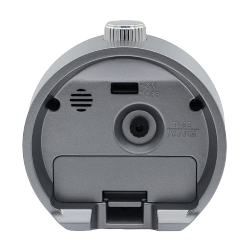 Seiko Mai Modern Rotating Bezel Alarm Clock in Dark Silver #QHE207NLH
