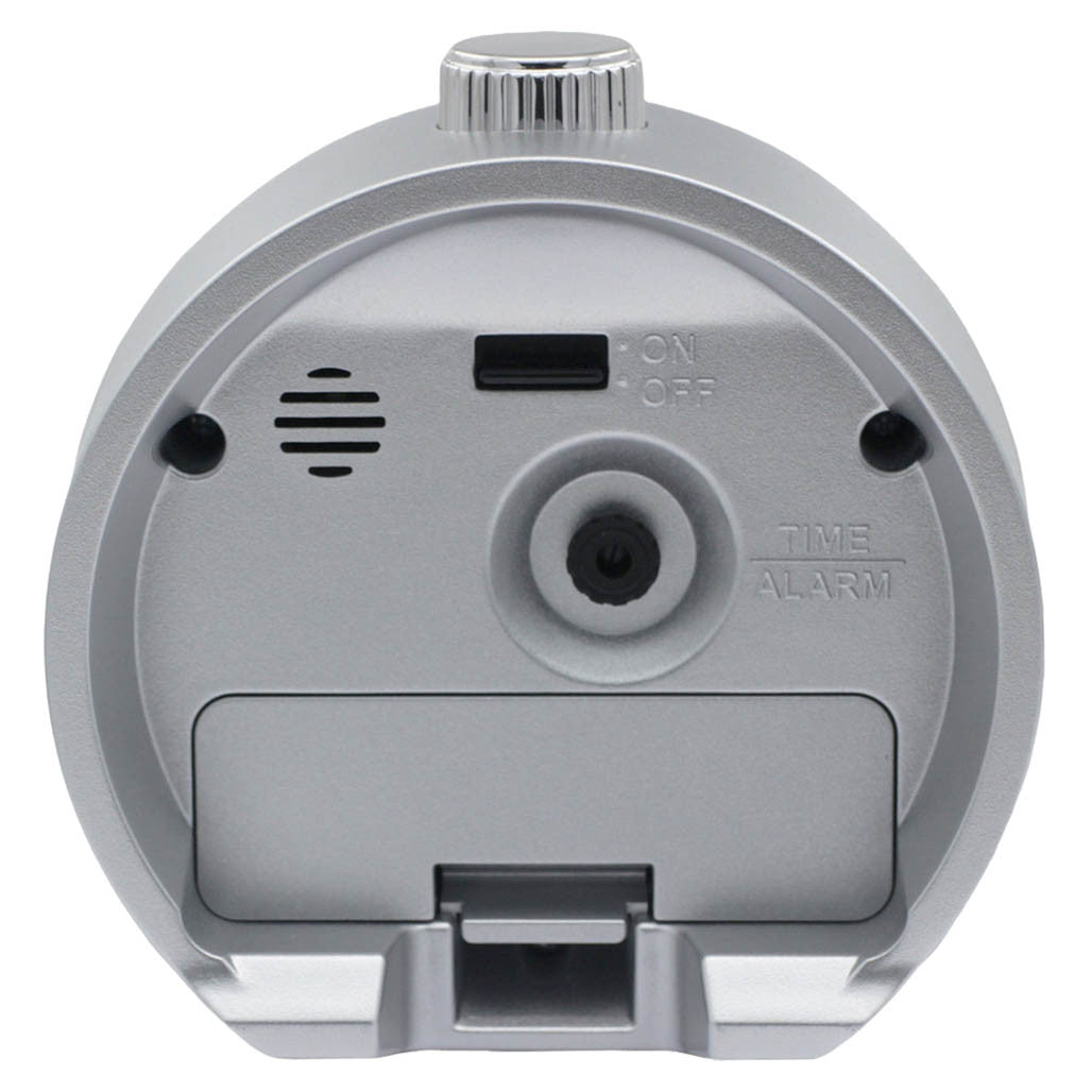 Seiko Mai Modern Rotating Bezel Alarm Clock in Silver #QHE207SLH