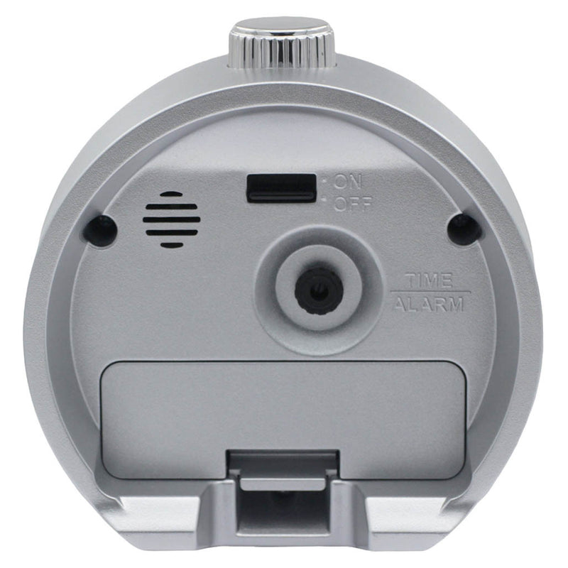 Seiko Mai Modern Rotating Bezel Alarm Clock in Silver #QHE207SLH
