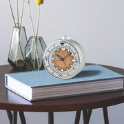 Seiko Mai Modern Rotating Bezel Alarm Clock in Wave Orange #QHE207TLH