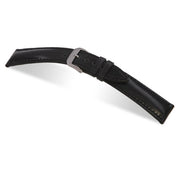 RIOS1931 CHICAGO Genuine Shell Cordovan Black Leather Watch Strap #R198-101