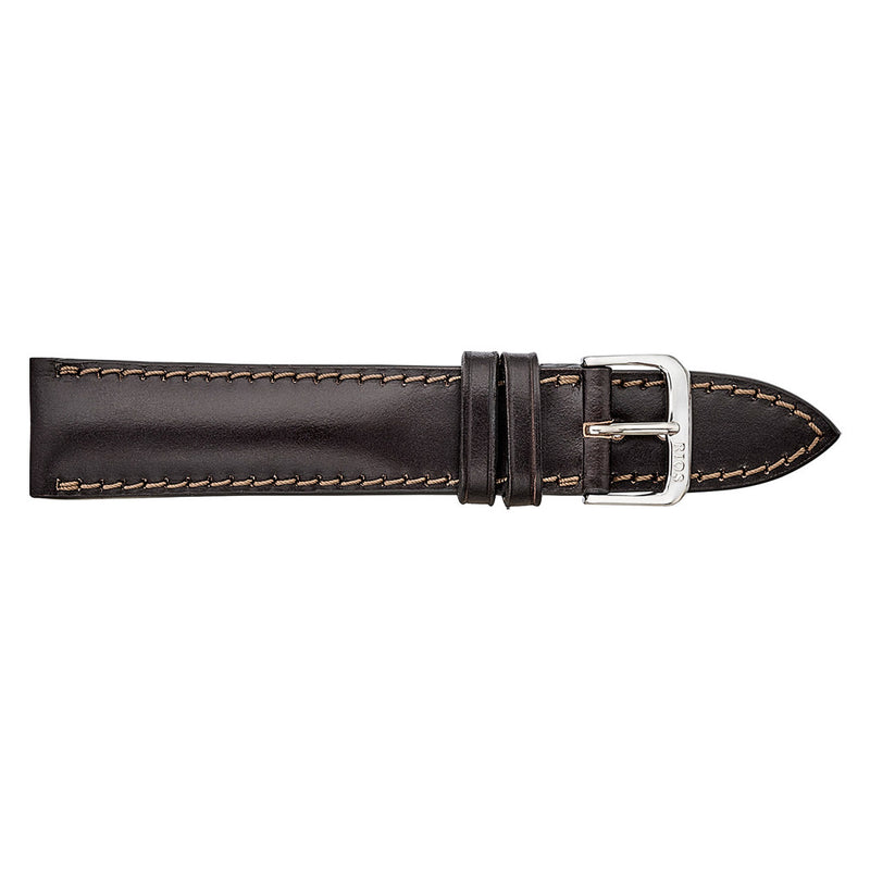 RIOS1931 CHICAGO Genuine Shell Cordovan Brown Leather Watch Strap #R198-103 side