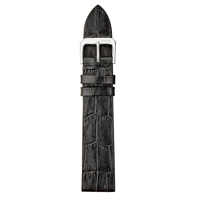 RIOS1931 MIAMI Genuine Calf Leather Black Watch Strap #R35-101