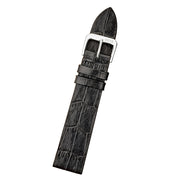 RIOS1931 MIAMI Genuine Calf Leather Black Watch Strap #R35-101 tilt