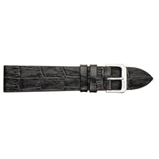 RIOS1931 MIAMI Genuine Calf Leather Black Watch Strap #R35-101 side