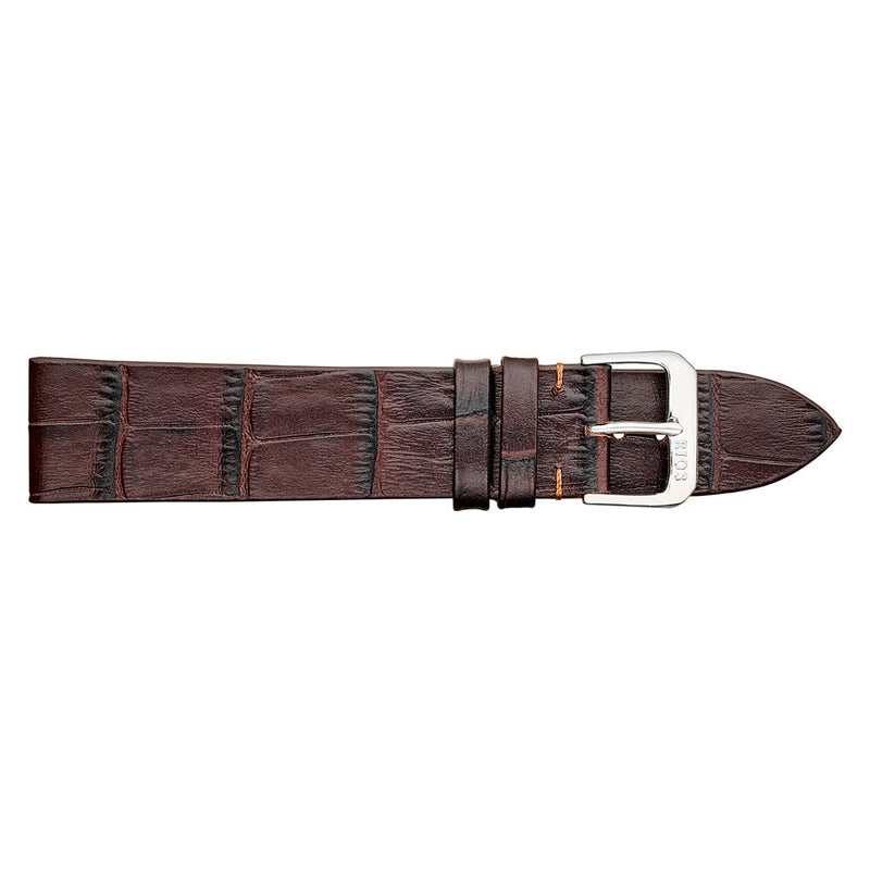 RIOS1931 MIAMI Genuine Calf Leather Brown Watch Strap #R35-103 side