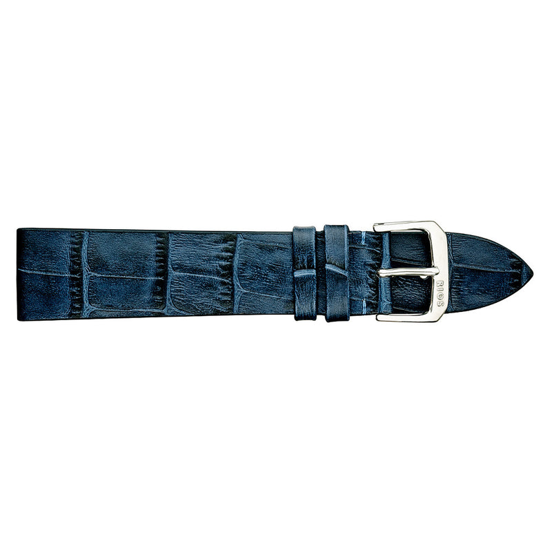 RIOS1931 MIAMI Genuine Calf Leather Blue Watch Strap #R35-104 side