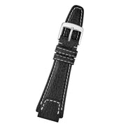 RIOS1931 NATURE Genuine Buffalo Black Leather Watch Strap #R61-101 tilt