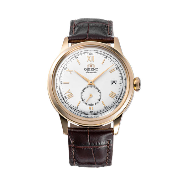 Orient Bambino Version 2 Small Seconds with Yellow Gold White Dial #RA-AP0106S30B