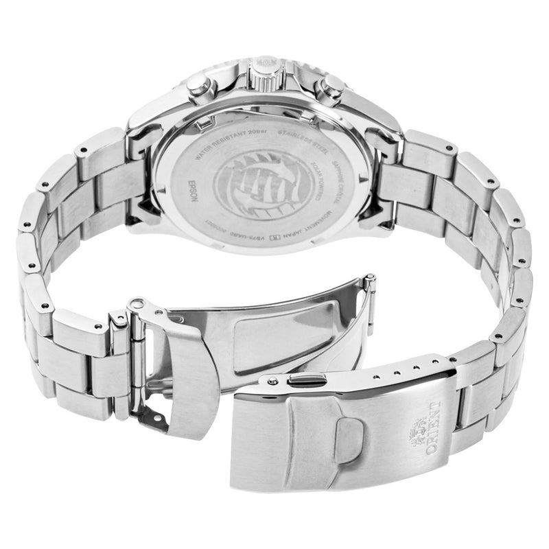 Orient Solar Sports Chronograph with White Dial #RA-TX0203S10B