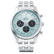 Orient TX03 Solar Quartz Chronograph Diver Watch with Ice Blue Dial #RA-TX0304L10B