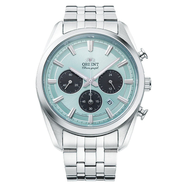 Orient TX03 Solar Quartz Chronograph Diver Watch with Ice Blue Dial #RA-TX0304L10B