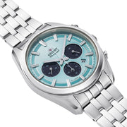 Orient TX03 Solar Quartz Chronograph Diver Watch with Ice Blue Dial #RA-TX0304L10B