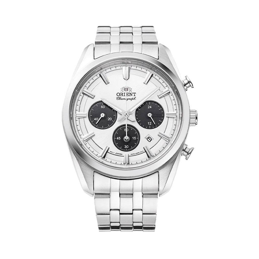 P様 Orient TX03 Solar Quartz Chronograph Diver Watch with White Dial