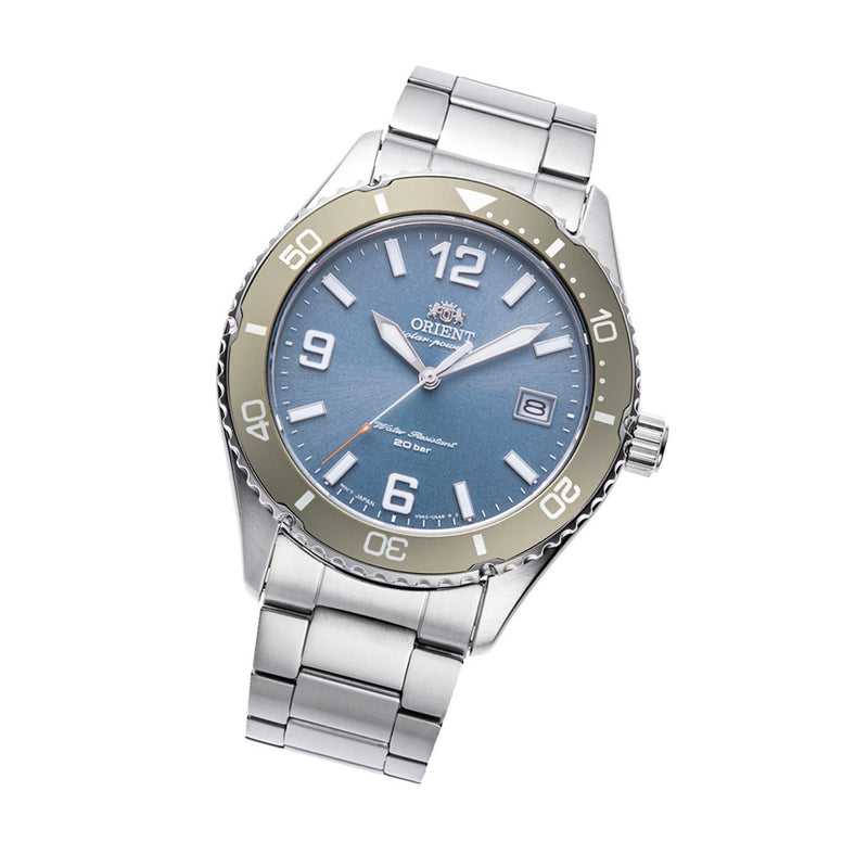 Orient Solar Quartz Diver Watch with Blue Sunburst Dial #RA-WJ0002L10B