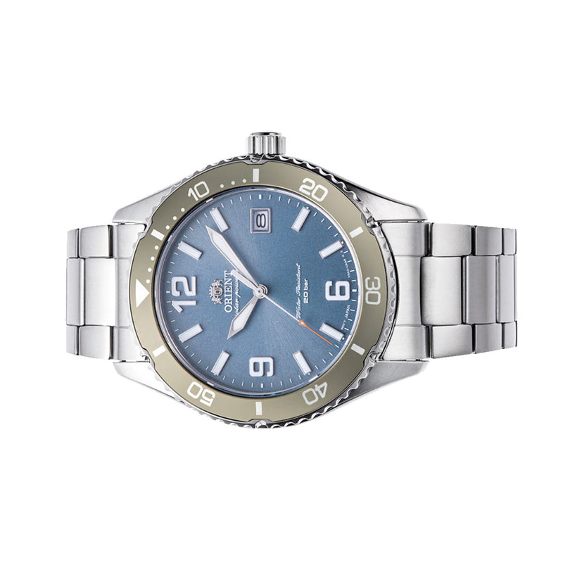 Orient Solar Quartz Diver Watch with Blue Sunburst Dial #RA-WJ0002L10B