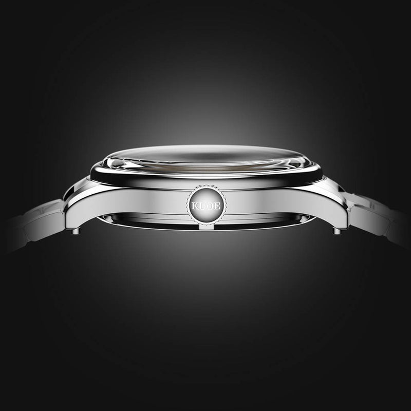 KUOE Royal Smith 90-006 Blue Dial Watch with Breguet Numerals #RS90006BG-SV-BL