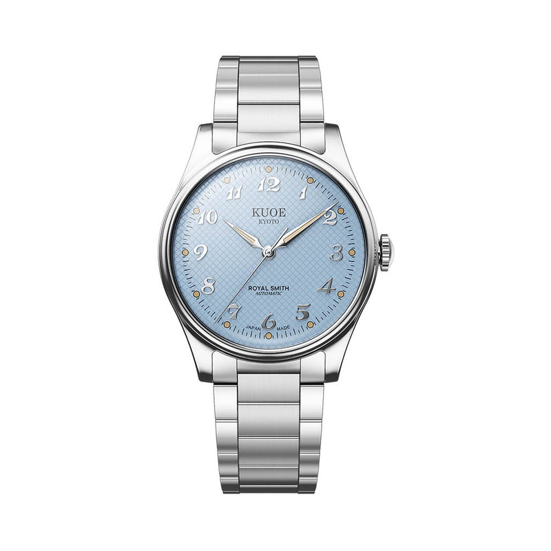 KUOE Royal Smith 90-006 Blue Dial Watch with Breguet Numerals #RS90006BG-SV-BL
