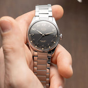 KUOE Royal Smith 90-006 Black Dial Watch with Breguet Numerals #RS90006BG-SV-BK