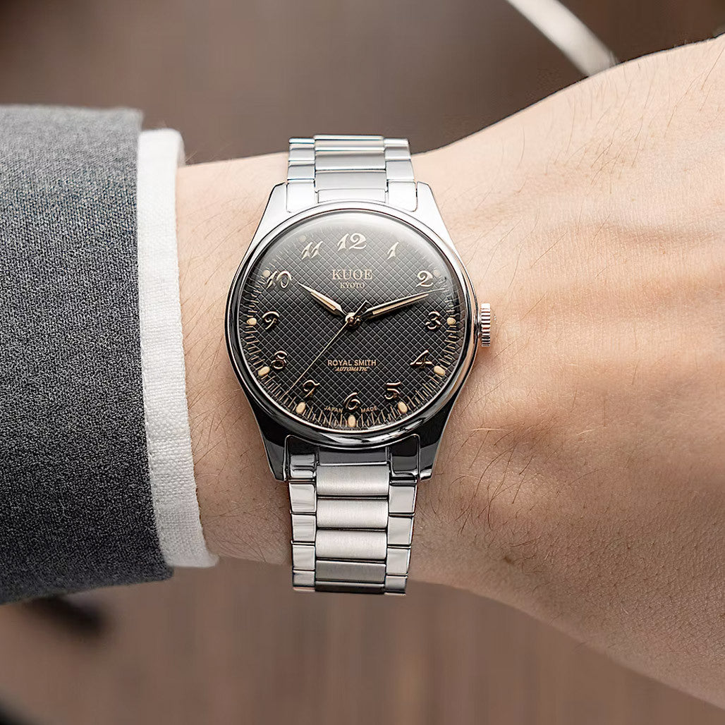 KUOE Royal Smith 90-006 Black Dial Watch with Breguet Numerals