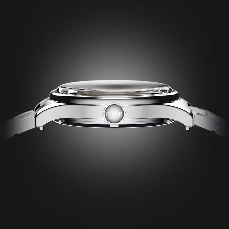 KUOE Royal Smith 90-006 Black Dial Watch with Breguet Numerals #RS90006BG-SV-BK