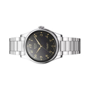 KUOE Royal Smith 90-006 Black Dial Watch with Breguet Numerals #RS90006BG-SV-BK