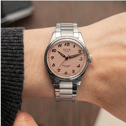 KUOE Royal Smith 90-006 Pink Dial Watch with Breguet Numerals #RS90006BG-SV-PK