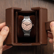 KUOE Royal Smith 90-006 Pink Dial Watch with Breguet Numerals #RS90006BG-SV-PK