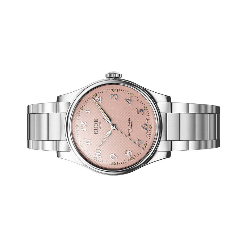 KUOE Royal Smith 90-006 Pink Dial Watch with Breguet Numerals #RS90006BG-SV-PK