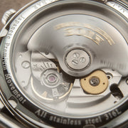 KUOE Royal Smith 90-006 Automatic 35mm Watch with Black Dial #RS90006C-SV-BK-IT-DBR