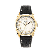 KUOE Royal Smith 90-008 Goldtone 34mm Dress Watch with Ivory Dial #RS90008-GD-GD
