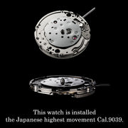 KUOE Royal Smith 90-008 Silver 34mm Dress Watch with Ivory Dial #RS90008-SV-GD