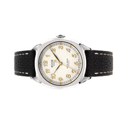 KUOE Royal Smith 90-008 Silver 34mm Dress Watch with Ivory Dial #RS90008-SV-GD