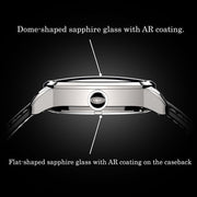 KUOE Royal Smith 90-008 Silver 34mm Dress Watch with Ivory Dial #RS90008-SV-SV