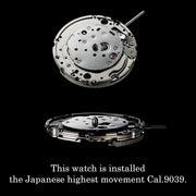 KUOE Royal Smith 90-008 Silver 34mm Dress Watch with Ivory Dial #RS90008-SV-SV