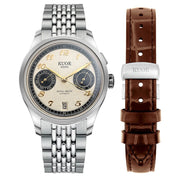 KUOE Royal Smith 90-0010 Grainy Panda Dial Watch #RS90010-PA-GRAINY-BOR-EX