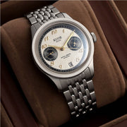 KUOE Royal Smith 90-0010 Grainy Panda Dial Watch #RS90010-PA-GRAINY-BOR-EX