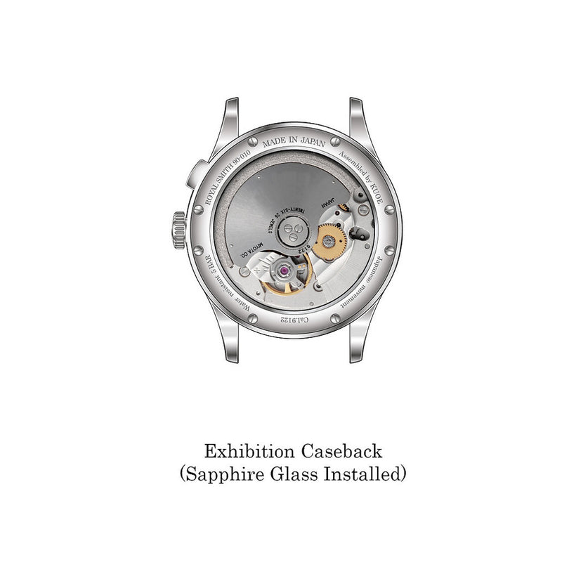 KUOE Royal Smith 90-0010 Grainy Panda Dial Watch #RS90010-PA-GRAINY-BOR-EX