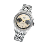 KUOE Royal Smith 90-0010 Grainy Panda Dial Watch #RS90010-PA-GRAINY-BOR-EX