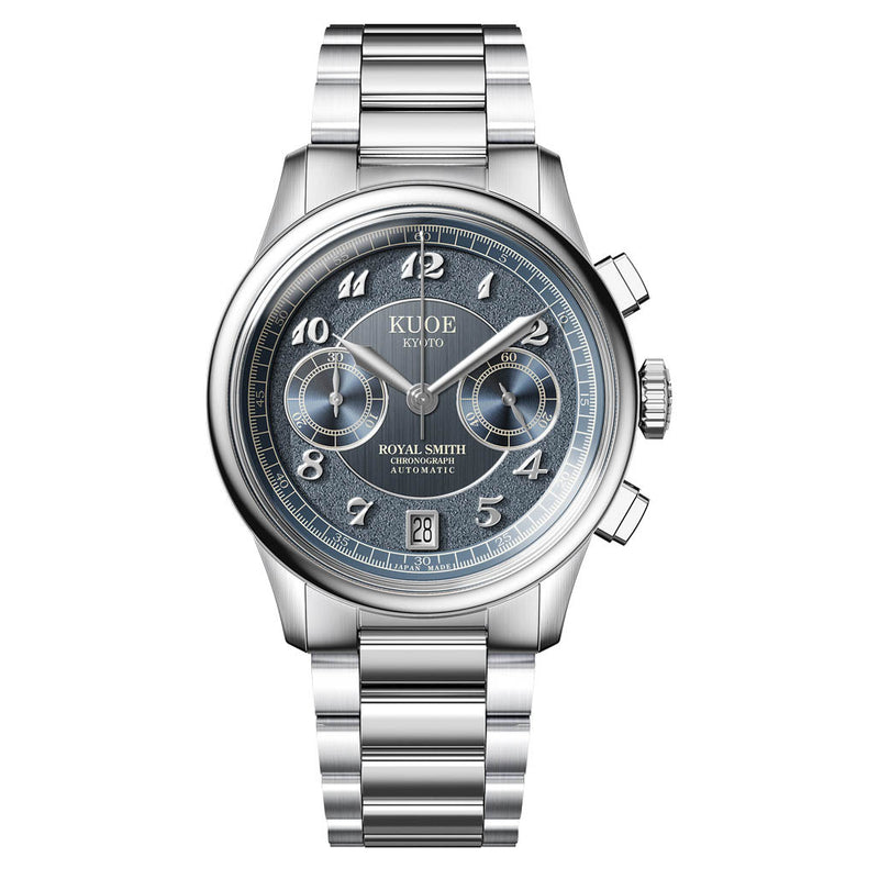 KUOE ROYAL SMITH 90-012 Automatic Chronograph with Navy Dial #RS90012-A-NV-FLAT