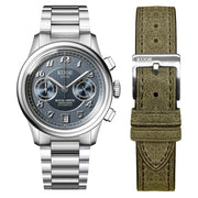 KUOE ROYAL SMITH 90-012 Automatic Chronograph with Navy Dial #RS90012-A-NV-FLAT