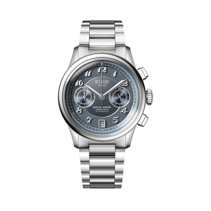 KUOE ROYAL SMITH 90-012 Automatic Chronograph with Navy Dial #RS90012-A-NV-FLAT