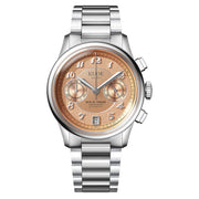 KUOE ROYAL SMITH 90-012 Automatic Chronograph with Salmon Dial #RS90012-A-SAL-FLAT
