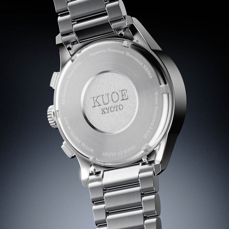 KUOE ROYAL SMITH 90-012 Automatic Chronograph with Salmon Dial #RS90012-A-SAL-FLAT