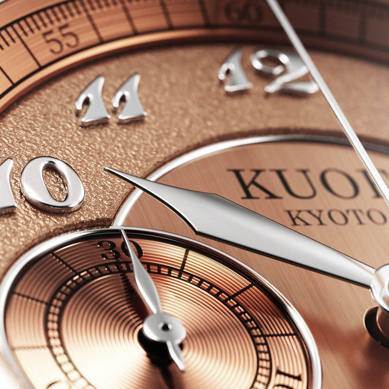 KUOE ROYAL SMITH 90-012 Automatic Chronograph with Salmon Dial #RS90012-A-SAL-FLAT