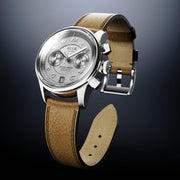 KUOE ROYAL SMITH 90-012 Automatic Chronograph with Silver Dial #RS90012-A-SV-FLAT