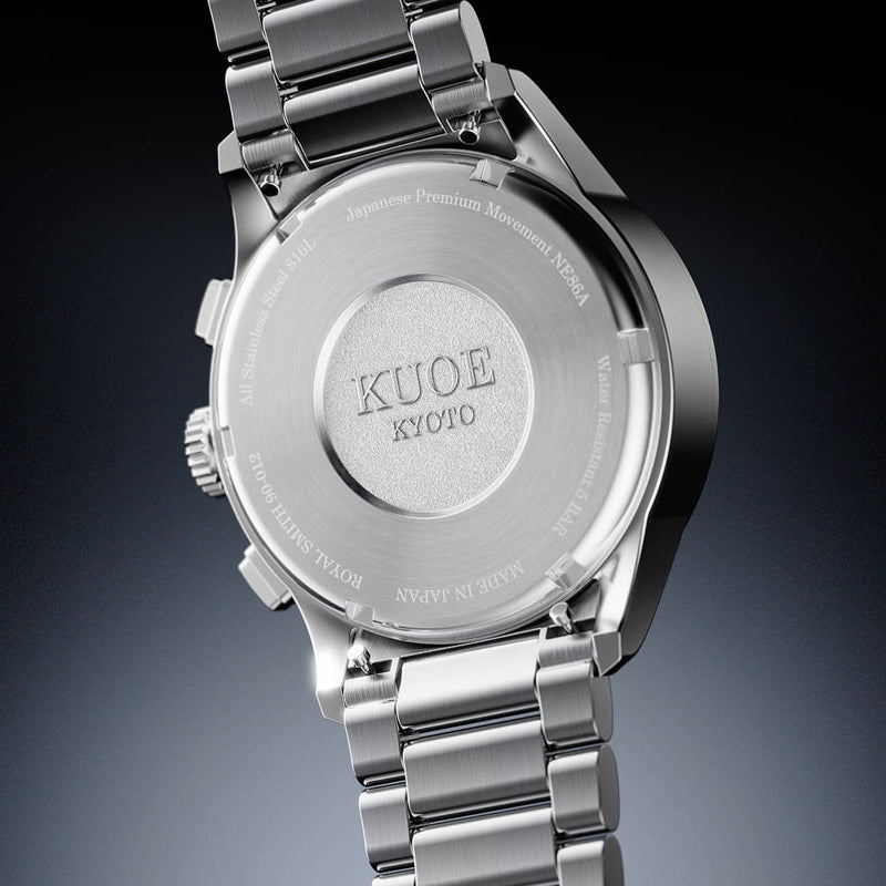KUOE ROYAL SMITH 90-012 Automatic Chronograph with Silver Dial #RS90012-A-SV-FLAT